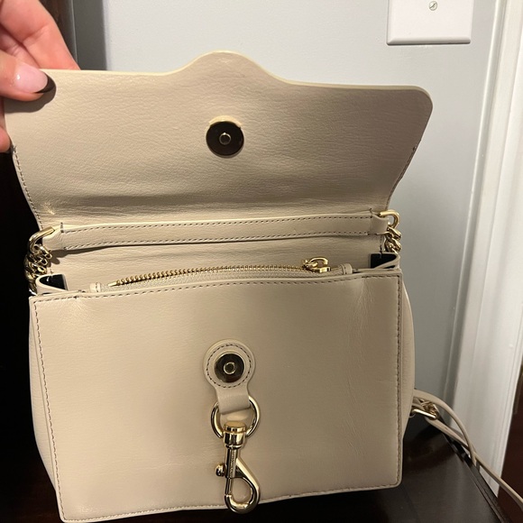 Top handle crossbody Rebecca Minkoff purse in tan leather - Picture 3 of 5